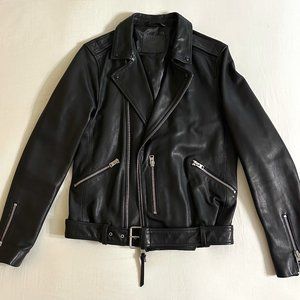 All Saints Kaho Leather Biker Jacket (Medium, Black)